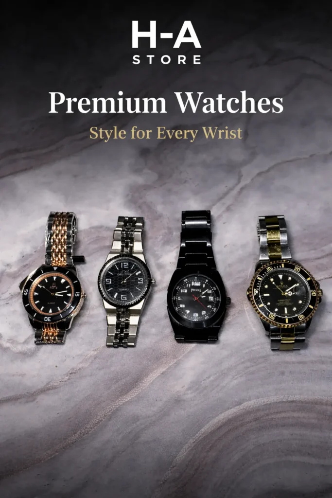 Buy stylish men’s wrist watches online from H-A Store – premium quality modern watch collection
